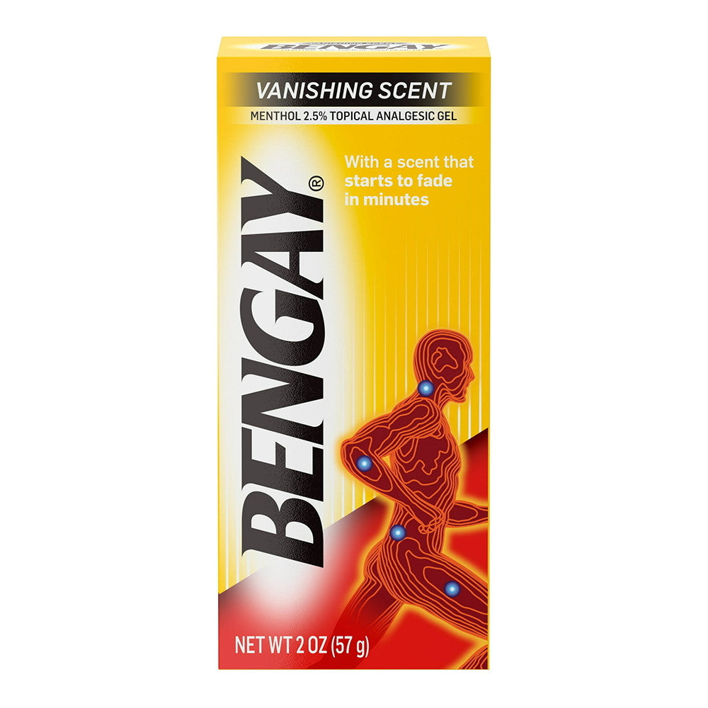 Bengay Vanishing Scent Non Greasy Pain Relief Gel, 2.0 Oz